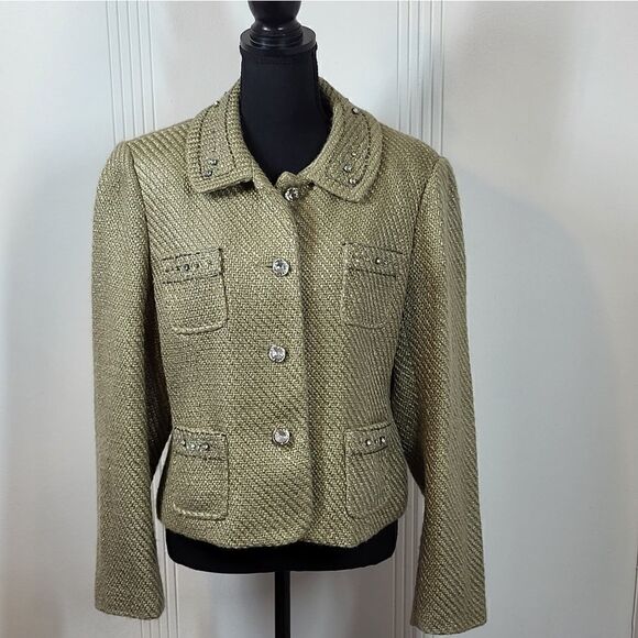 Vintage Mac & Jacket With Rhinestones - Picture 1 of 16